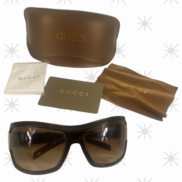 Gucci GG 1546 Tortoise Shell Women's Sunglass Frame 66-16-120. EUC - Picture 4 of 12